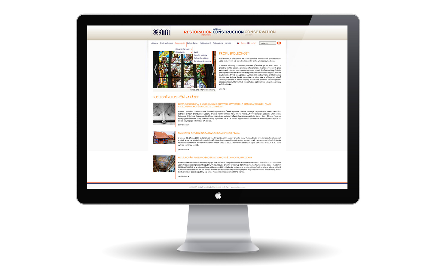 GemaArt Group - návrh a realizace webu
